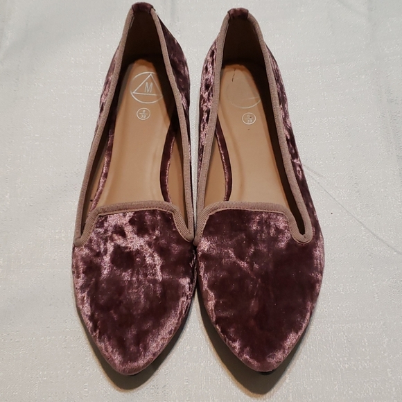 Missguided Shoes - Missguided pink crushed velvet loafers